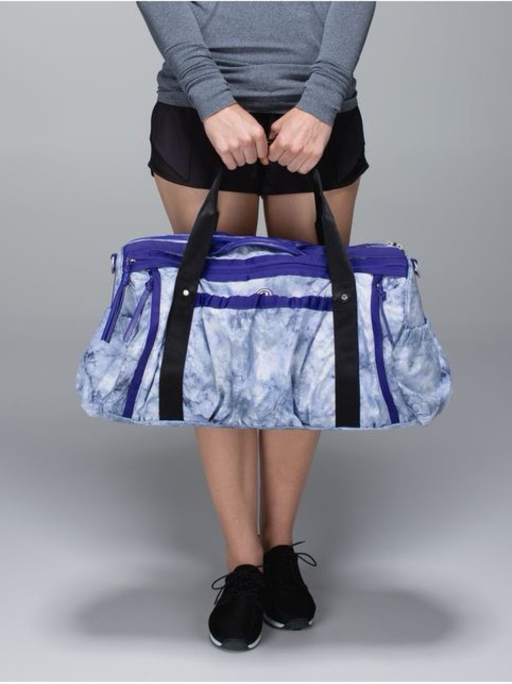 Lululemon Keep On Running Overnight Duffle Barrel Tote Purple Tie Dye EUC